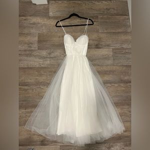 White chiffon Angel Biba dress size L